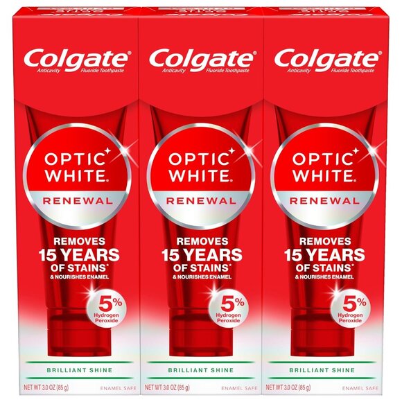 Optic White Renewal Teeth Whitening Toothpaste, Whitening Fluoride Toothpaste, E - Picture 1 of 10